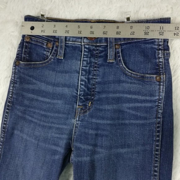 Madewell Womens Jeans 10" High Rise‎ Skinny Blue Denim Dark Wash Stretch 23 - Picture 6 of 12